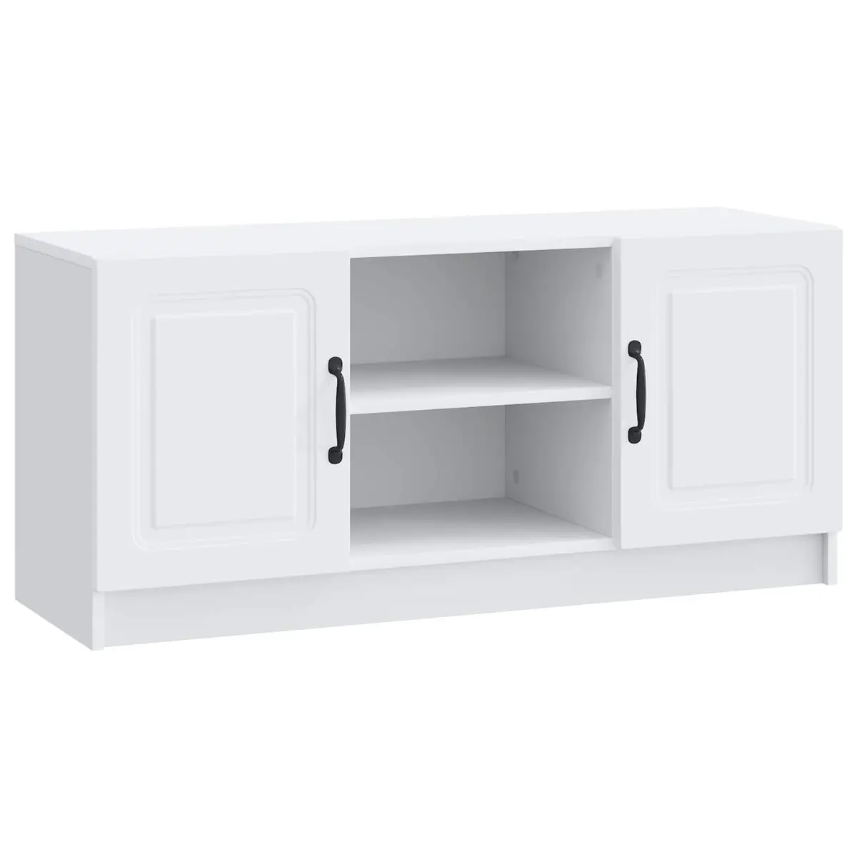 TV Cabinet Media Storage Unit 102 x 34.5 x 47 cm White Modern Engineered Wood