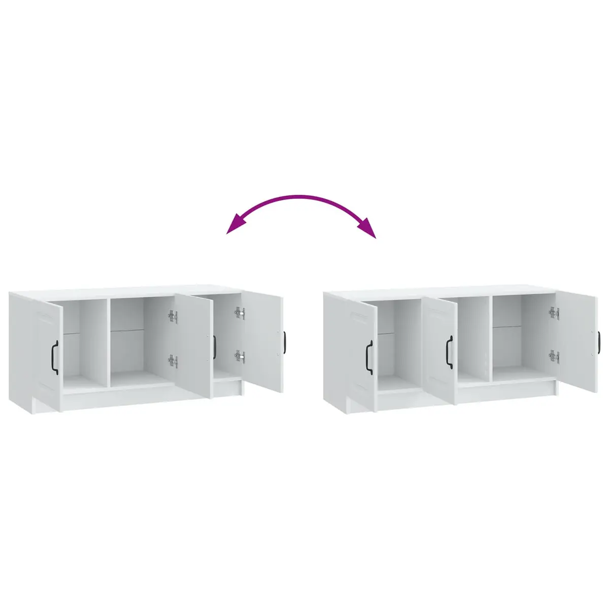 TV Cabinet Modern Living Room Storage Unit 99x34.5x47cm White