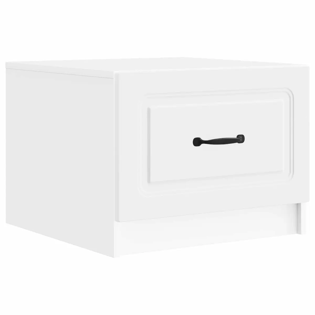 Coffee Table Storage Drawer Modern White Living Room Furniture 49 x 50 x 37 cm