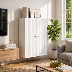 Reliable White Wall-Mounted Cabinet for Everyday Use