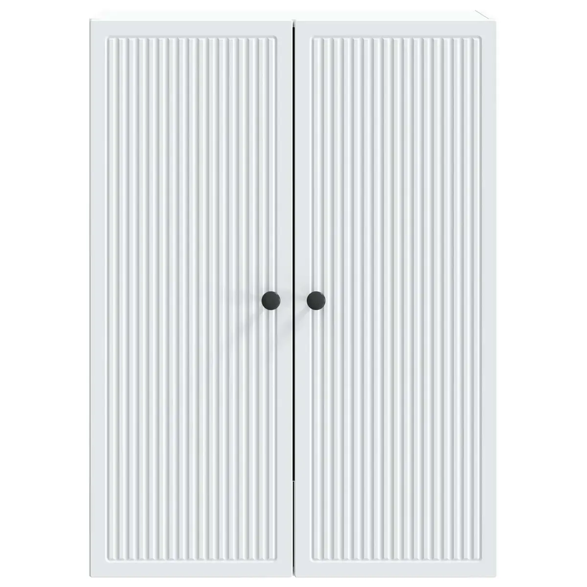 Wall-Mounted Storage Cabinet Vintage White Engineered Wood Living Room Shelving 66 x 34.5 x 90 cm