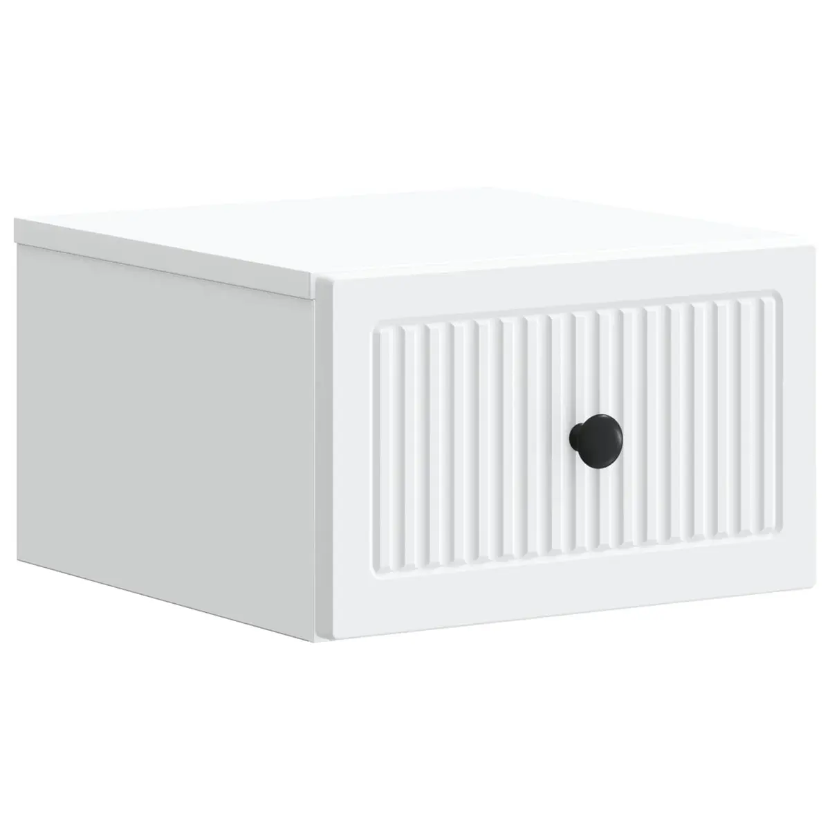 Wall-Mounted Bedside Cabinet White Storage Drawer Modern Floating Bedroom