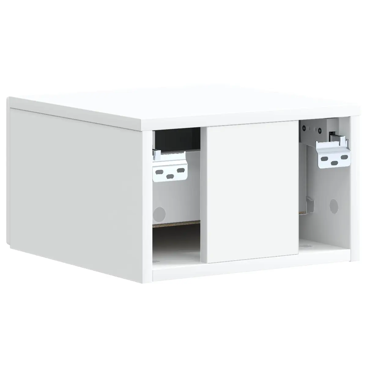 Wall-Mounted Bedside Cabinet White Storage Drawer Modern Floating Bedroom