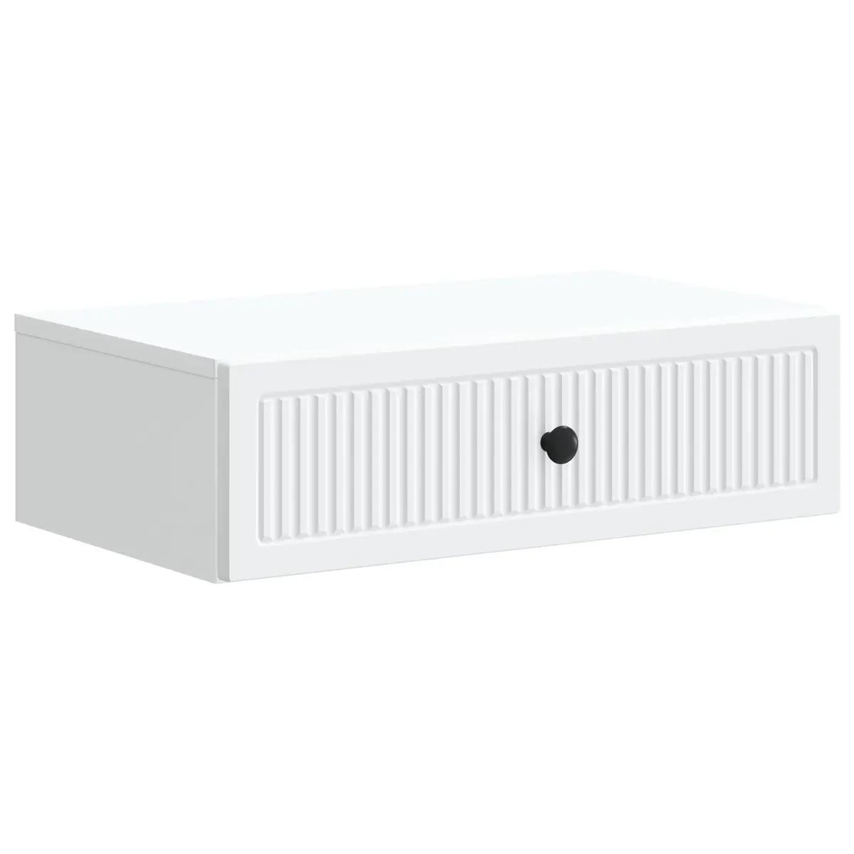 Wall-Mounted Side Table White Storage Cabinet Engineered Wood Living Room