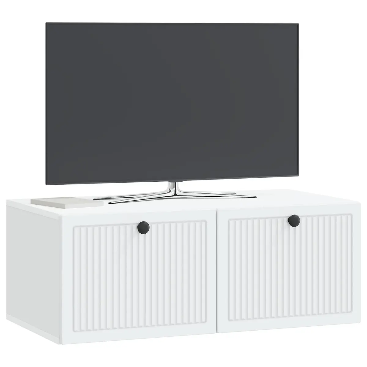 Wall-Mounted TV Cabinet White Modern Living Room Storage 78.5cm Engineered Wood