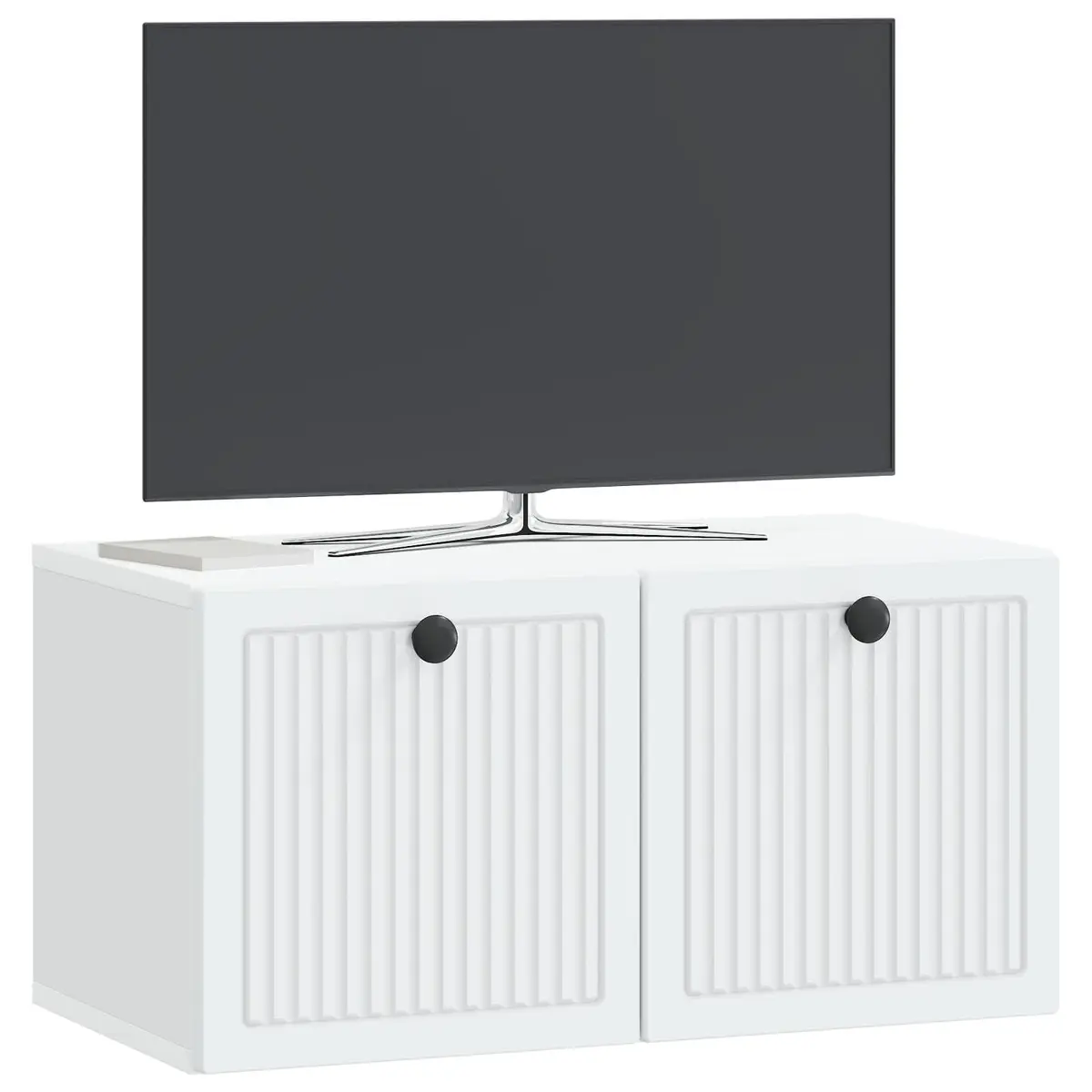 Wall-Mounted TV Cabinet Storage Unit White 59.5 x 31 x 30 cm
