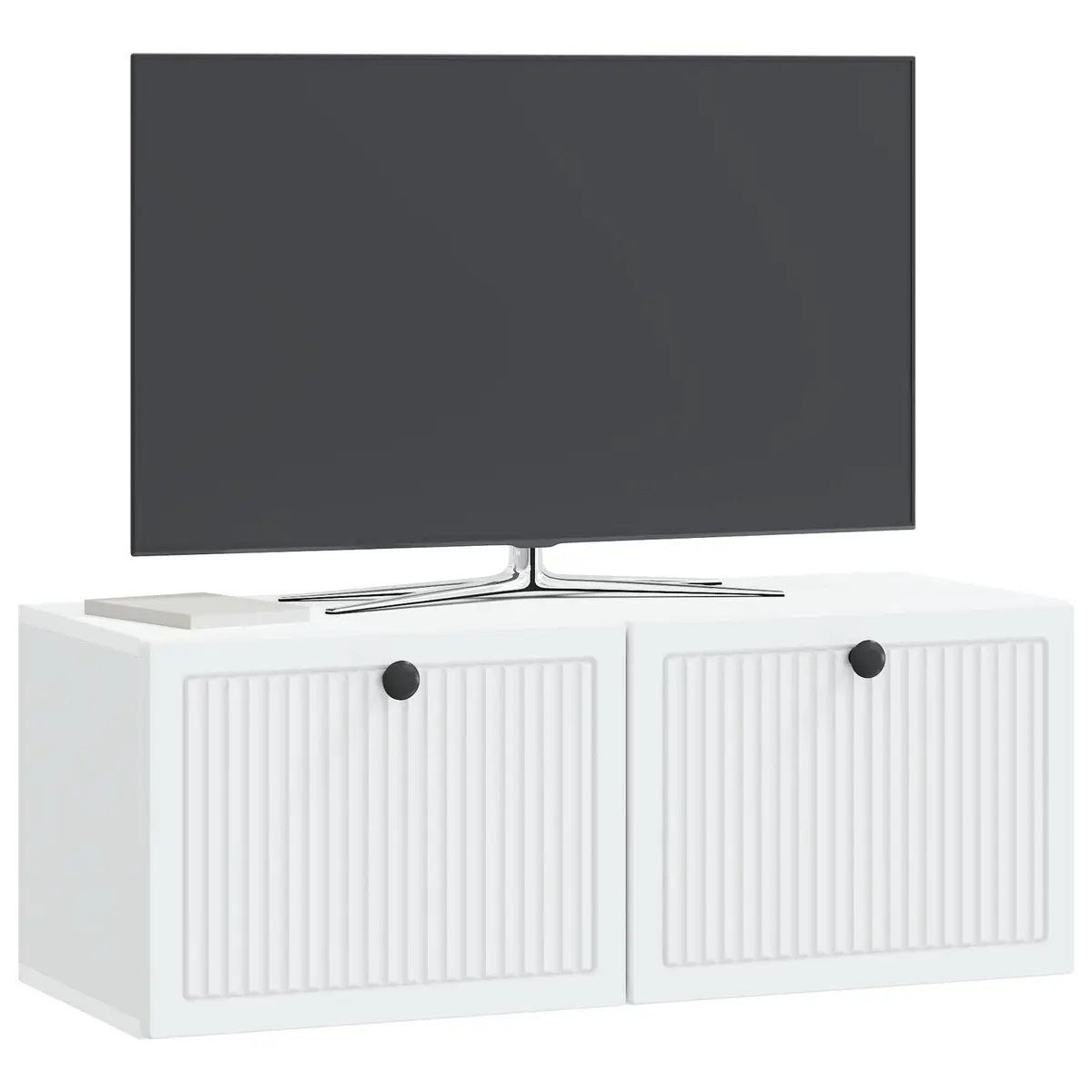 Wall-Mounted TV Cabinet Storage Unit Modern White 78.5 x 31 x 30 cm