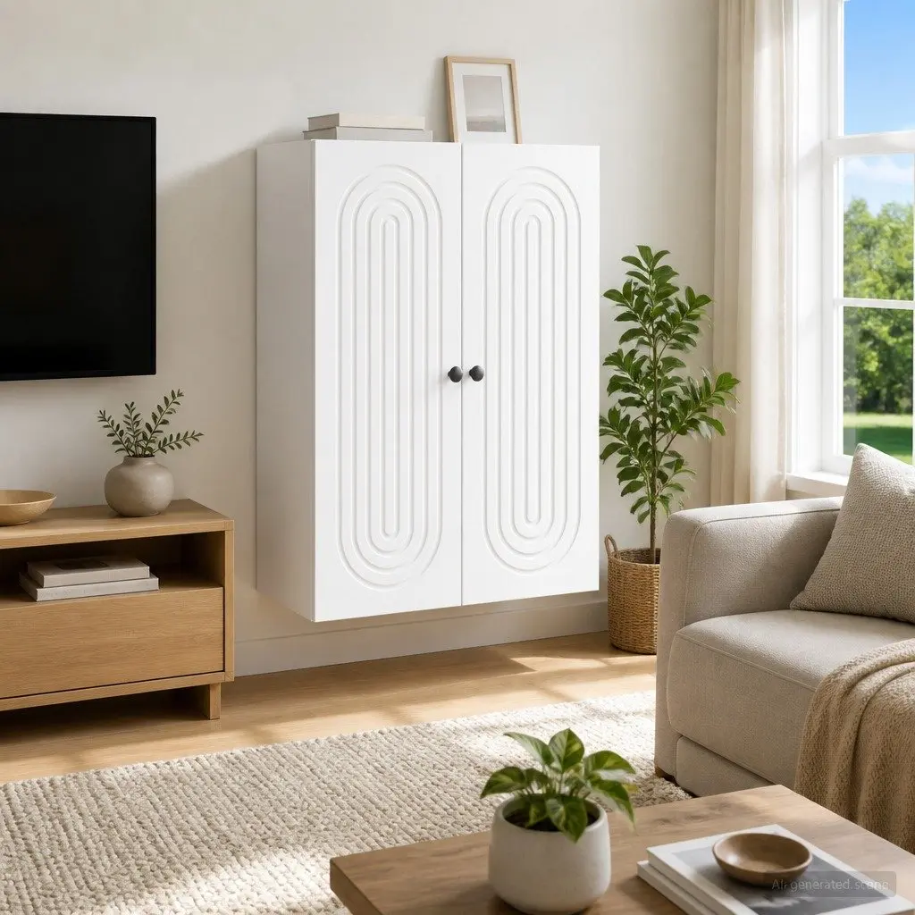 Wall-Mounted Storage Cabinet White 66x34.5x90cm Engineered Wood