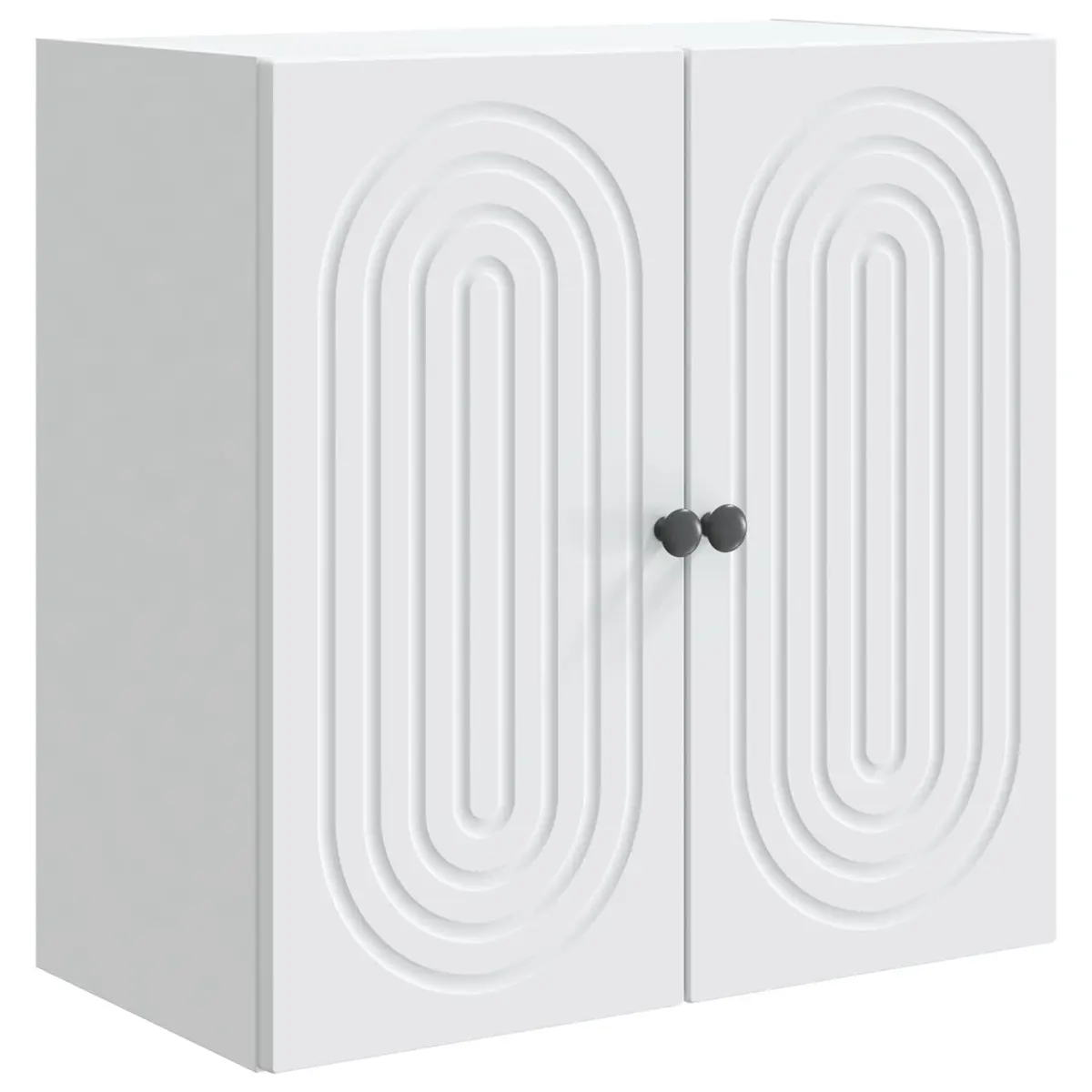 Wall-Mounted Storage Cabinet Living Room Organizer 59 x 31 x 60 cm White