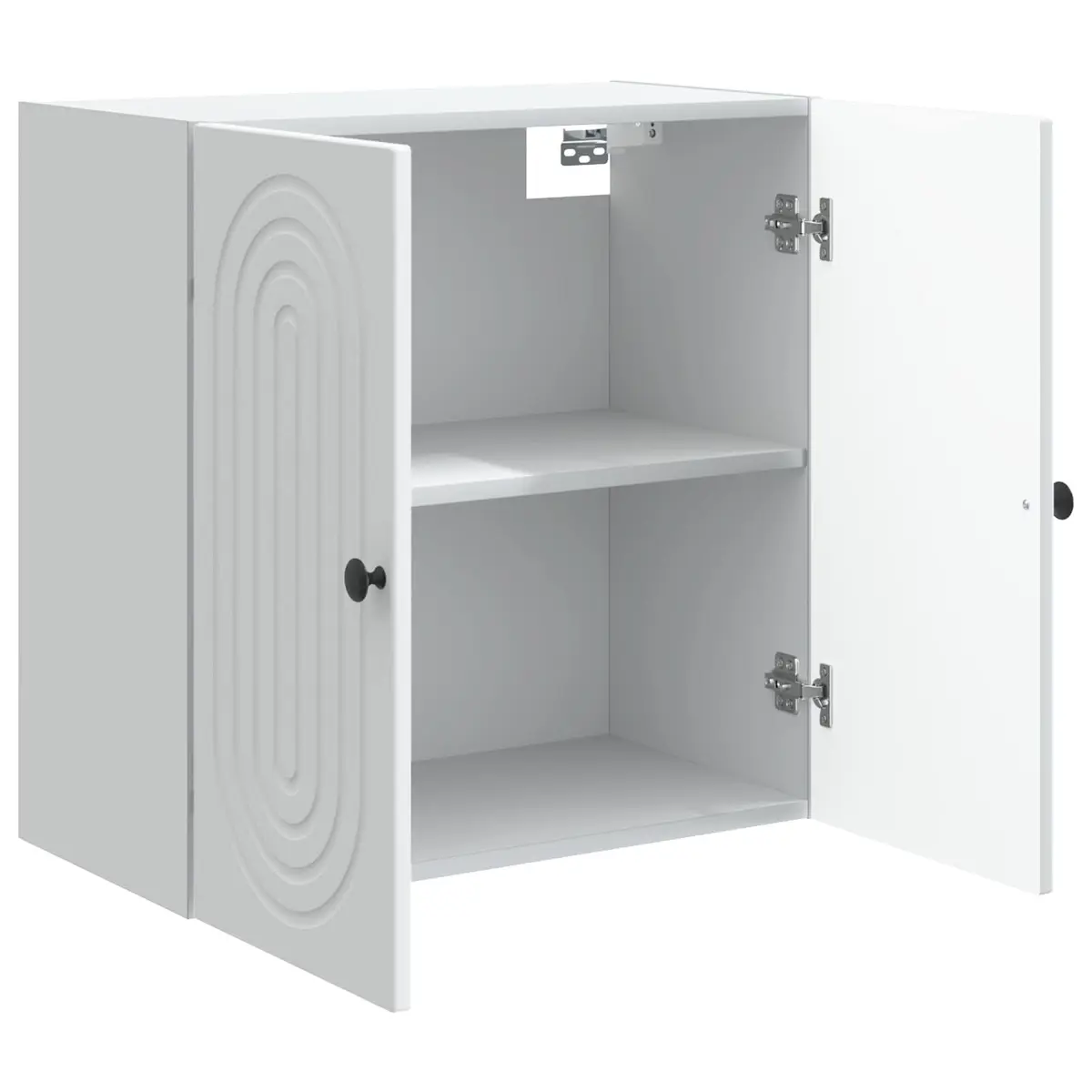 Wall-Mounted Storage Cabinet Living Room Organizer 59 x 31 x 60 cm White