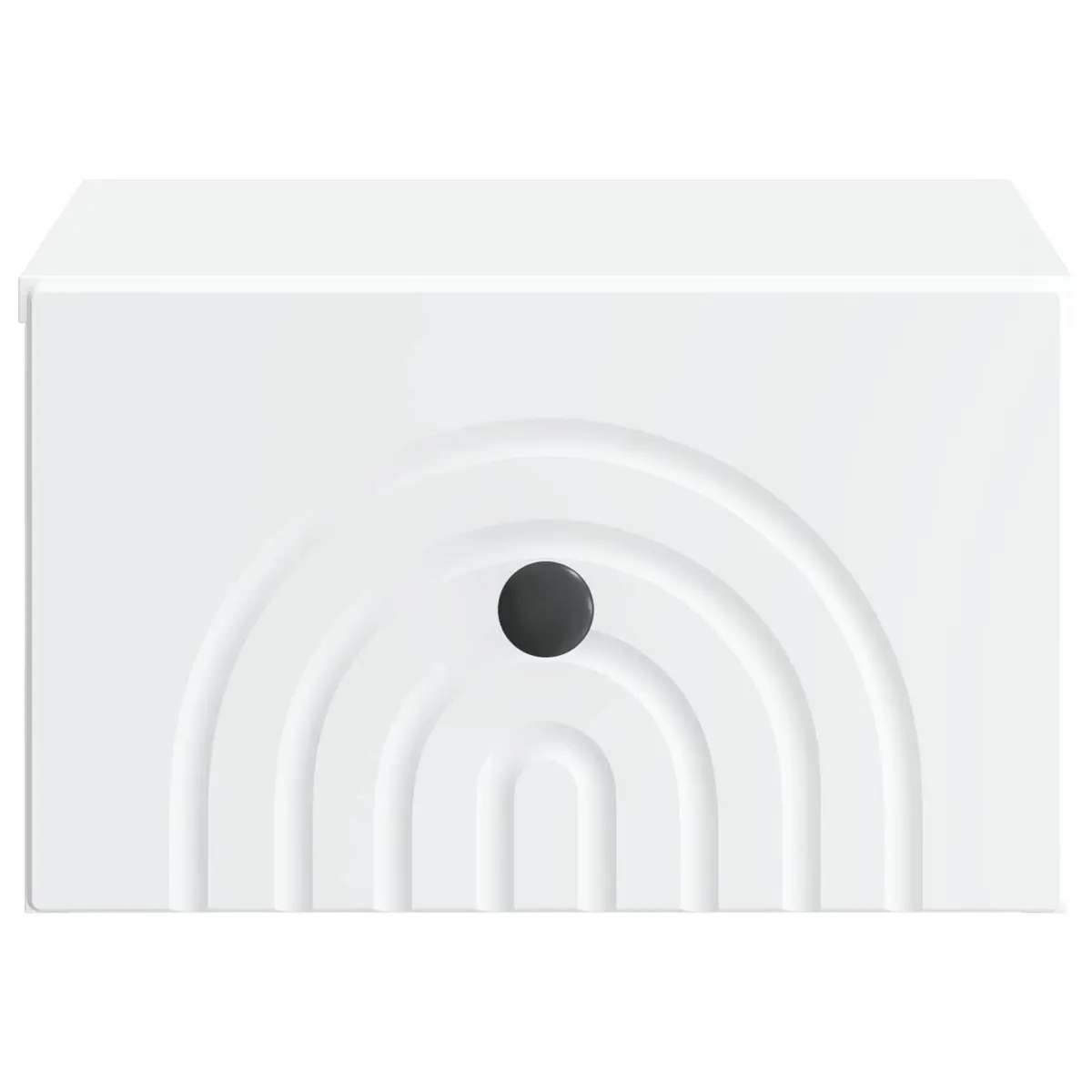 Wall-Mounted Bedside Cabinet Storage Drawer Organiser White Engineered Wood Compact