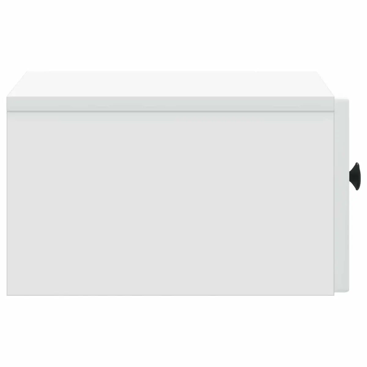 Wall-Mounted Bedside Cabinet Storage Drawer Organiser White Engineered Wood Compact