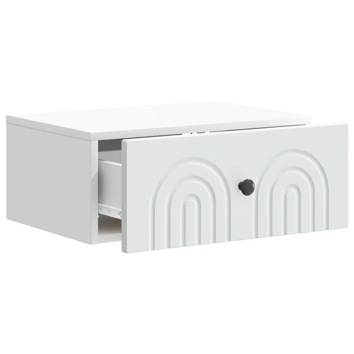 Wall-Mounted Bedside Cabinet Storage Organizer 49x34.5x20cm White