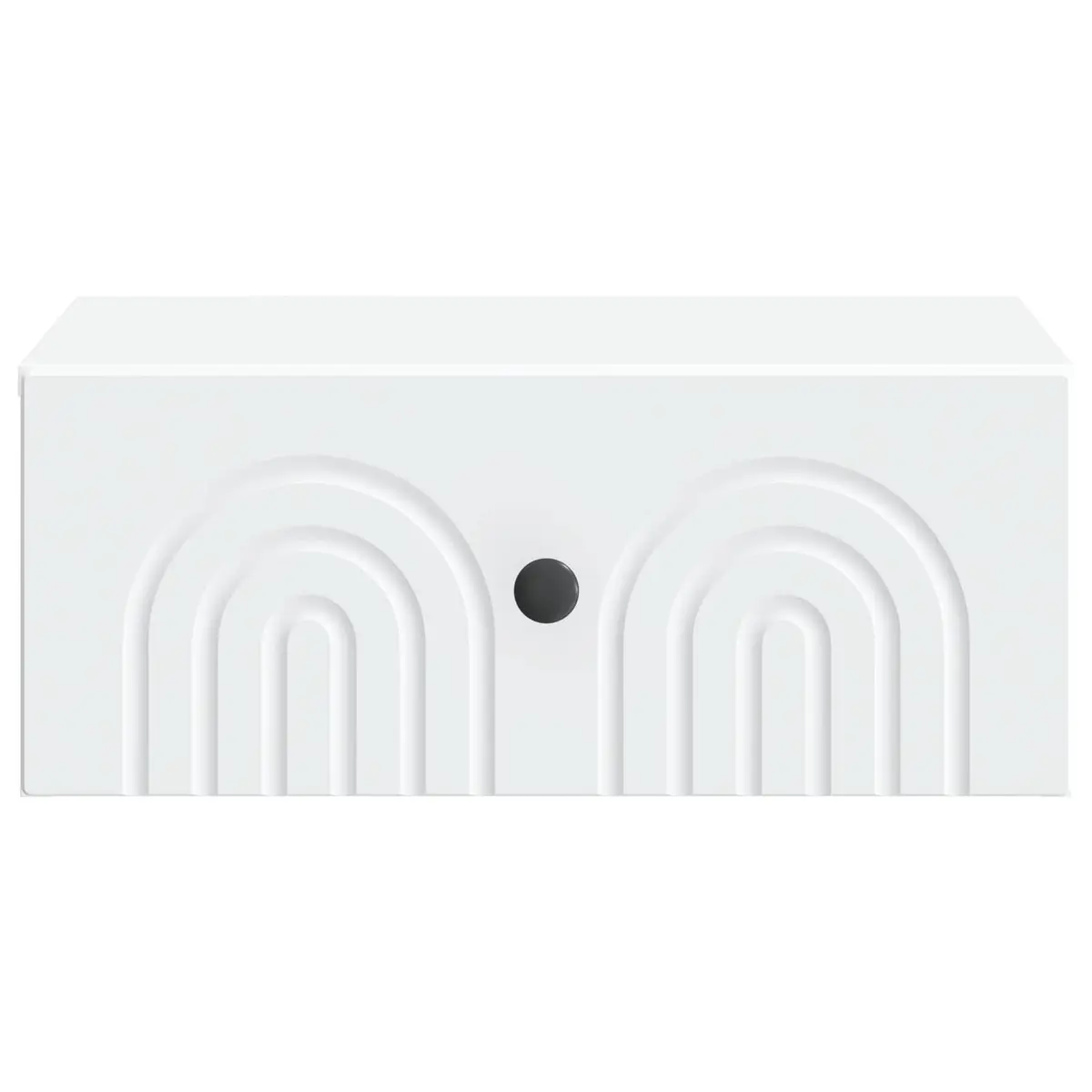 Wall-Mounted Bedside Cabinet Storage Organizer 49x34.5x20cm White