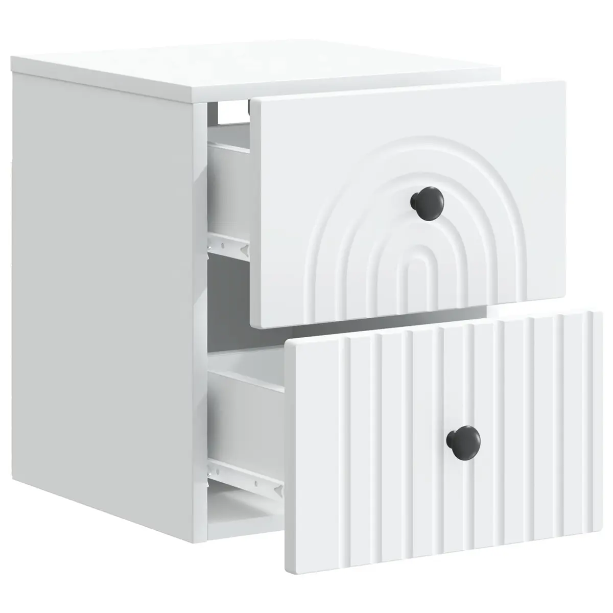 Wall-Mounted Bedside Cabinet Storage Nightstand Drawer 33 x 34.5 x 40 cm White