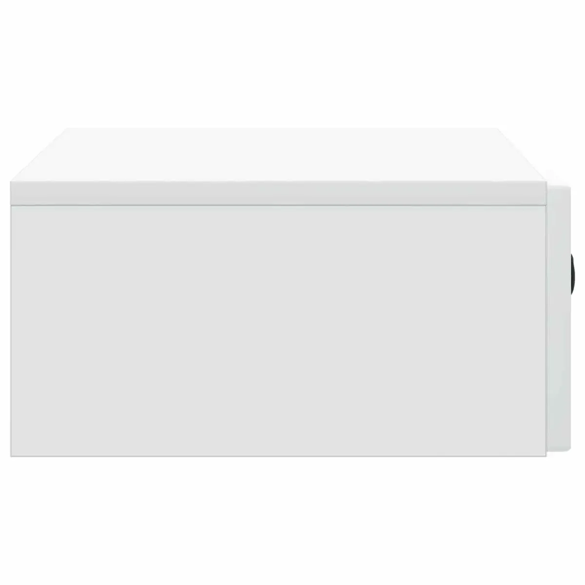 Wall-Mounted Side Table Storage Cabinet Bedside Stand 59cm White Engineered Wood