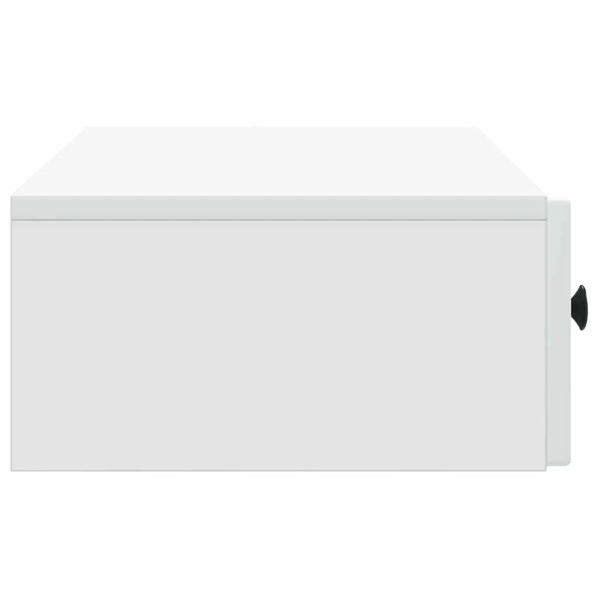 Wall-Mounted Side Table Storage Cabinet 87.5 x 34.5 x 17 cm White Engineered Wood