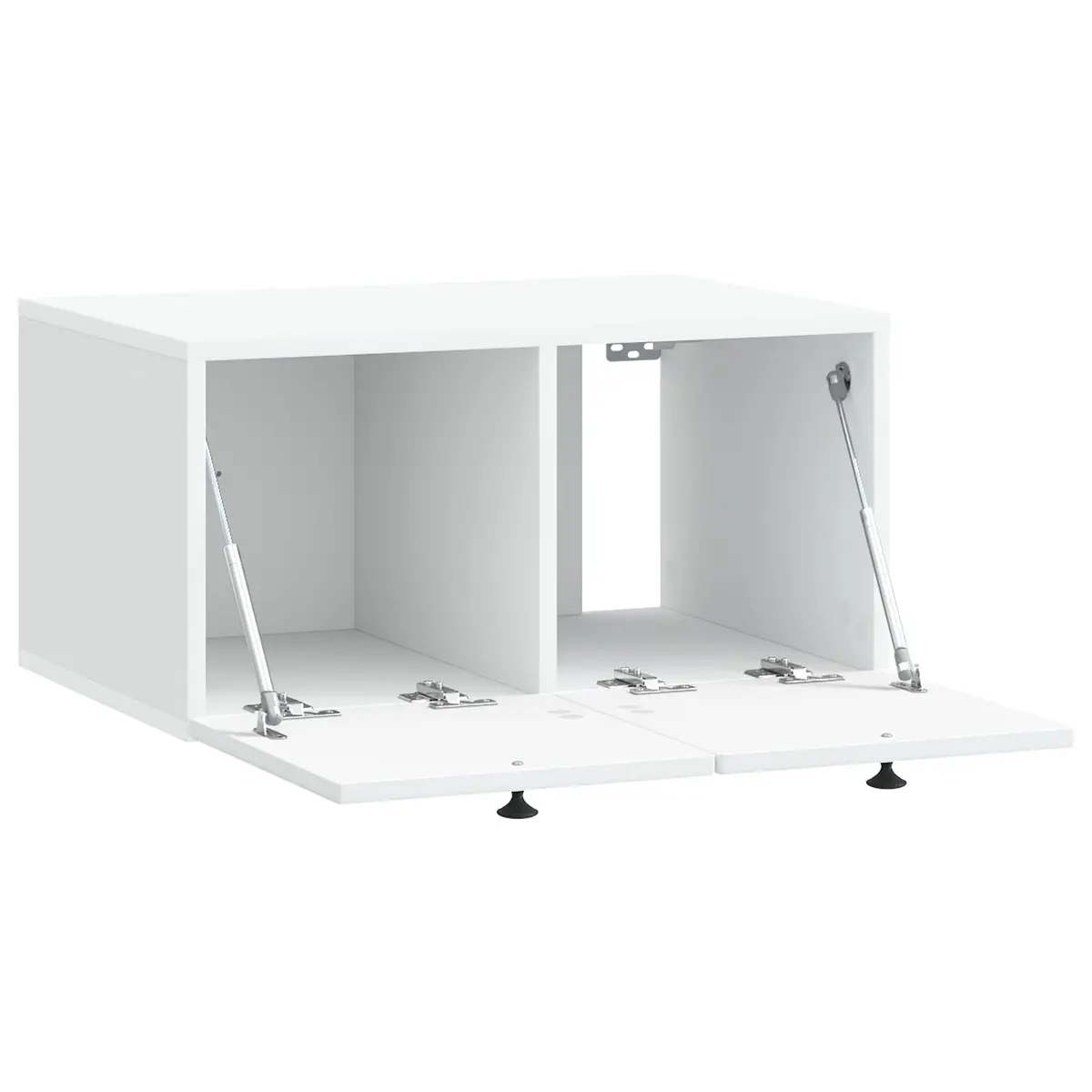 Wall-Mounted TV Cabinet White Modern Storage Engineered Wood 59.5 x 41 x 30 cm
