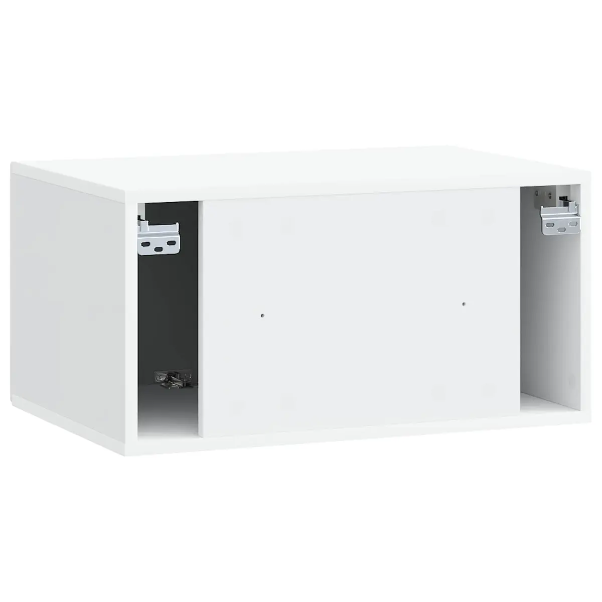 Wall-Mounted TV Cabinet White Modern Storage Engineered Wood 59.5 x 41 x 30 cm