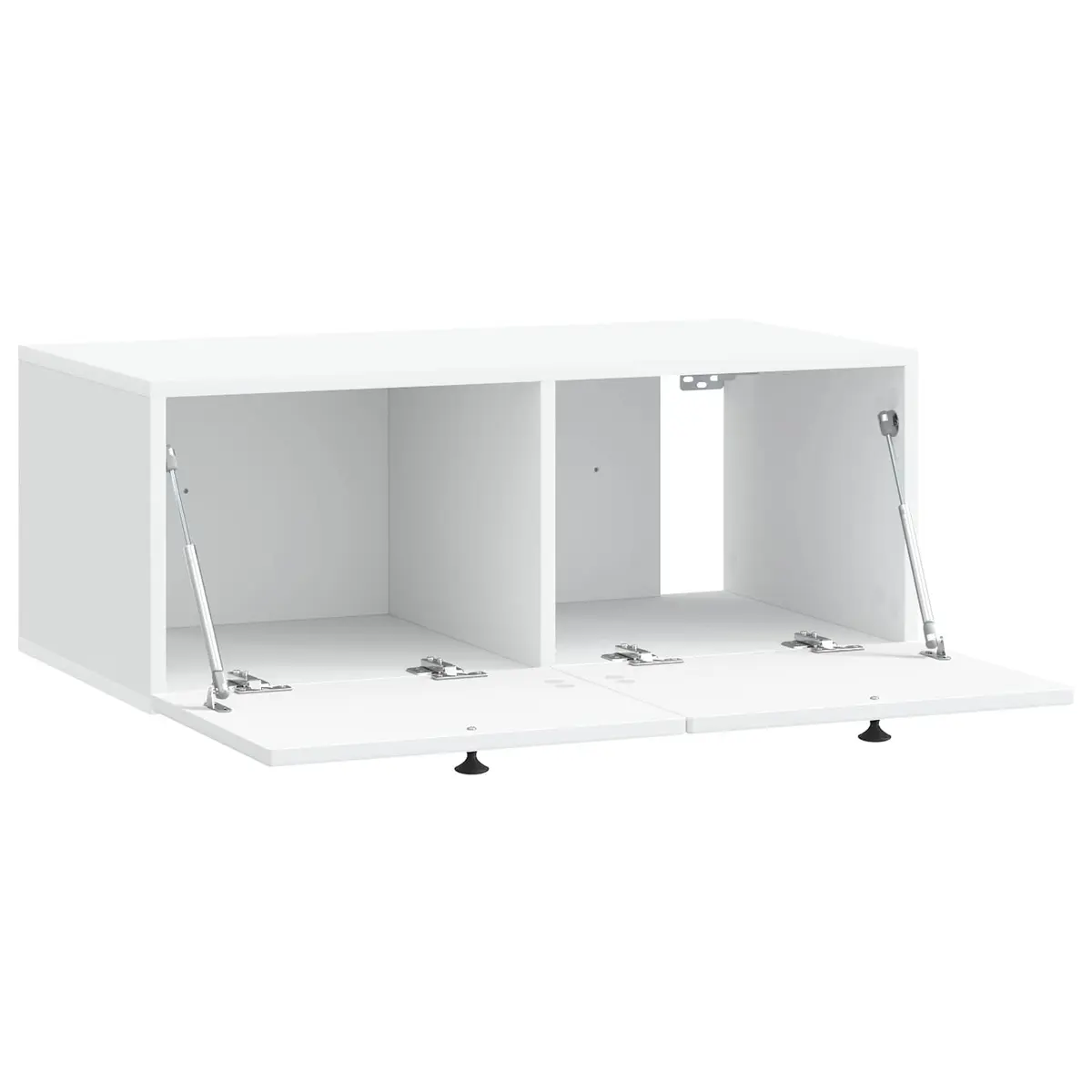 Wall-Mounted TV Cabinet White Storage Unit Living Room Media Organizer 78.5cm