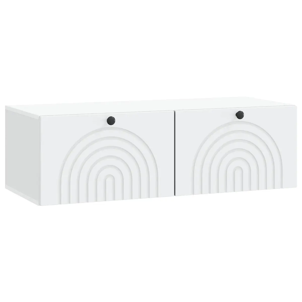 Wall-Mounted TV Cabinet Storage Unit White 99 x 41 x 30 cm Engineered Wood