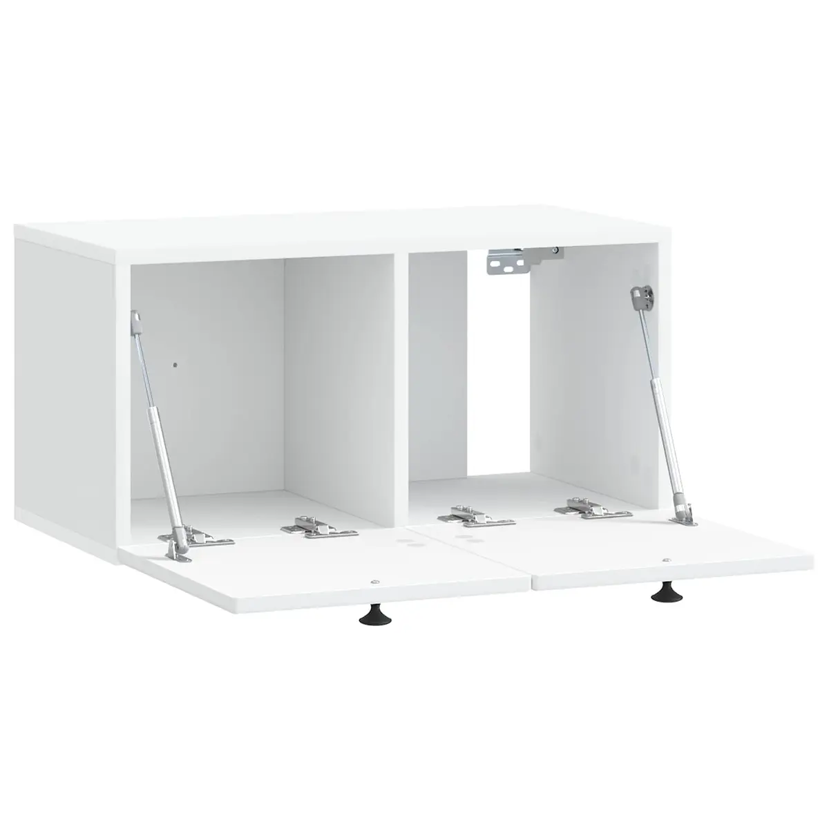 Wall-Mounted TV Cabinet Media Storage 59.5 x 31 x 30 cm White Engineered Wood