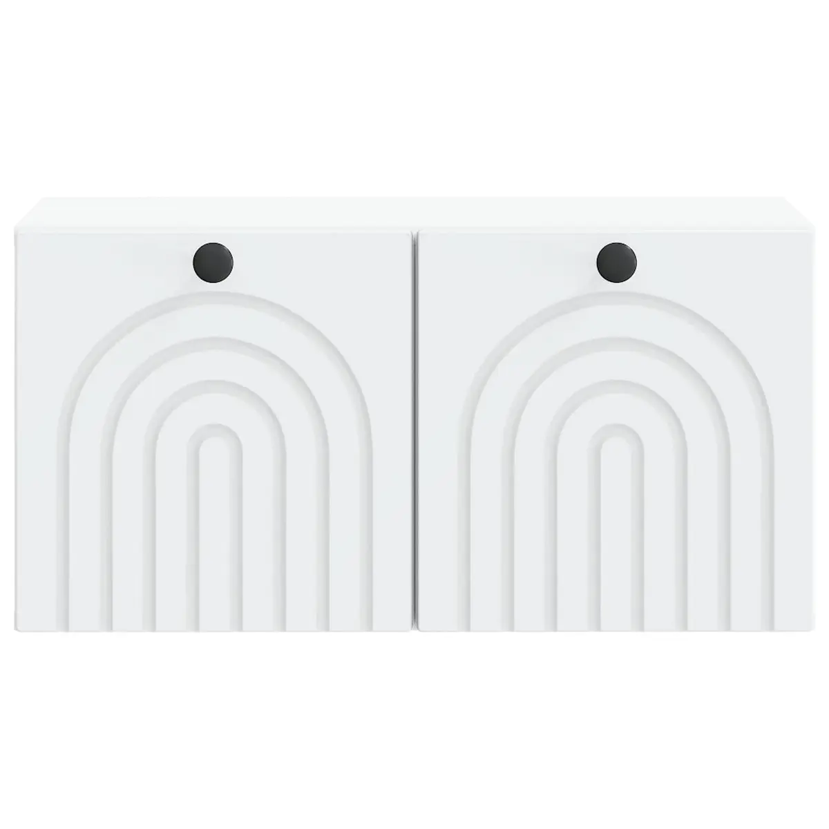 Wall-Mounted TV Cabinet Media Storage 59.5 x 31 x 30 cm White Engineered Wood