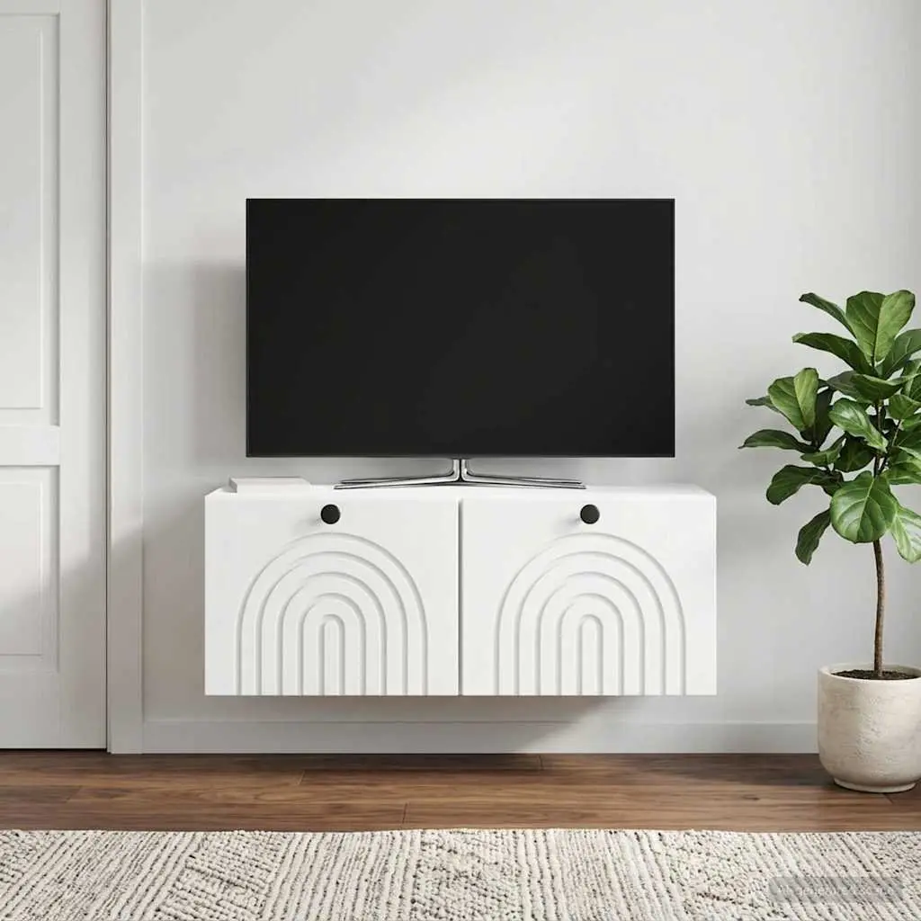 Wall-Mounted TV Cabinet Storage Unit 78.5 x 31 x 30 cm White