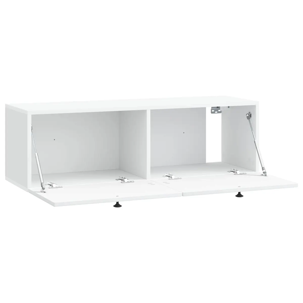 Wall-Mounted TV Cabinet Media Storage 98 x 30 cm White Engineered Wood