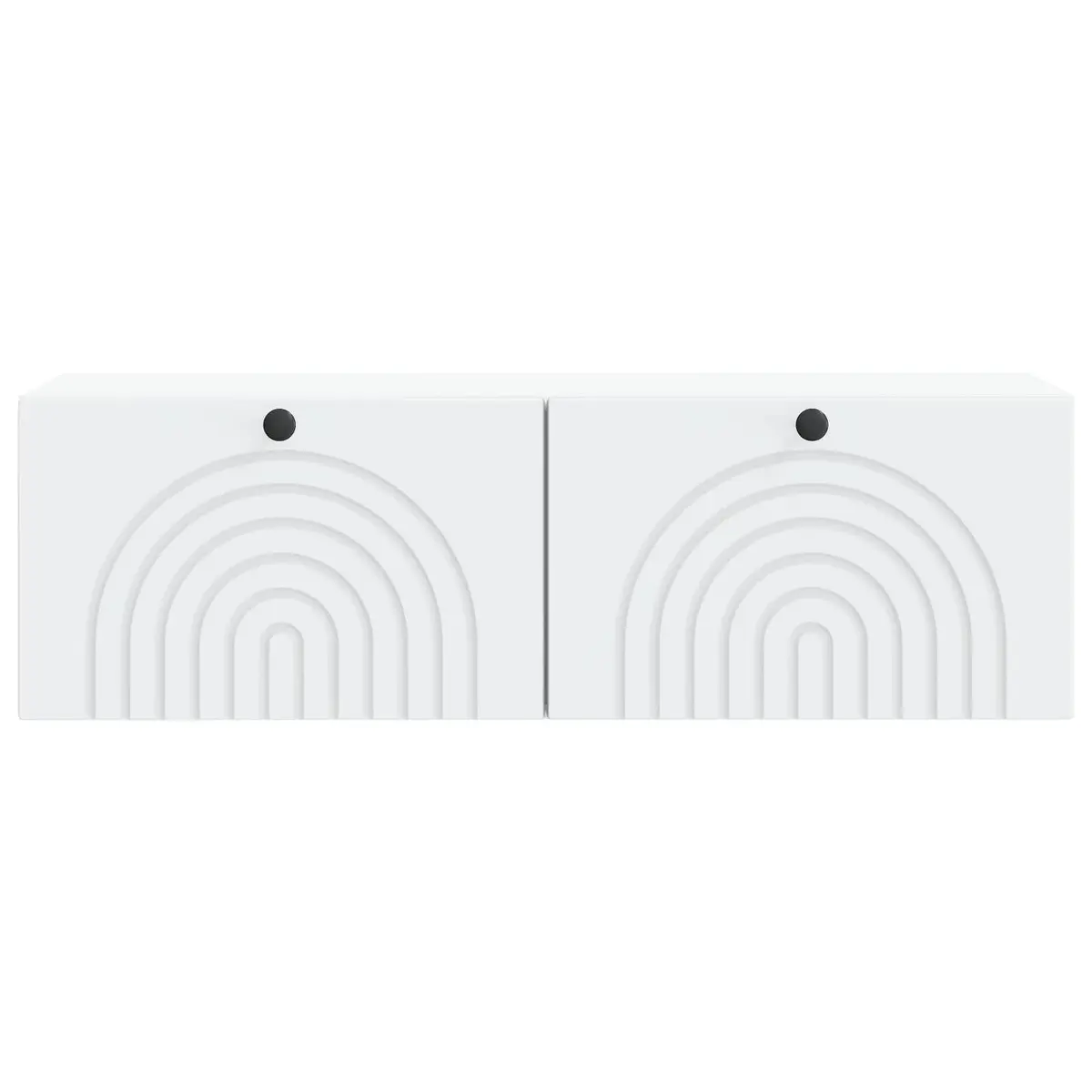 Wall-Mounted TV Cabinet Media Storage 98 x 30 cm White Engineered Wood