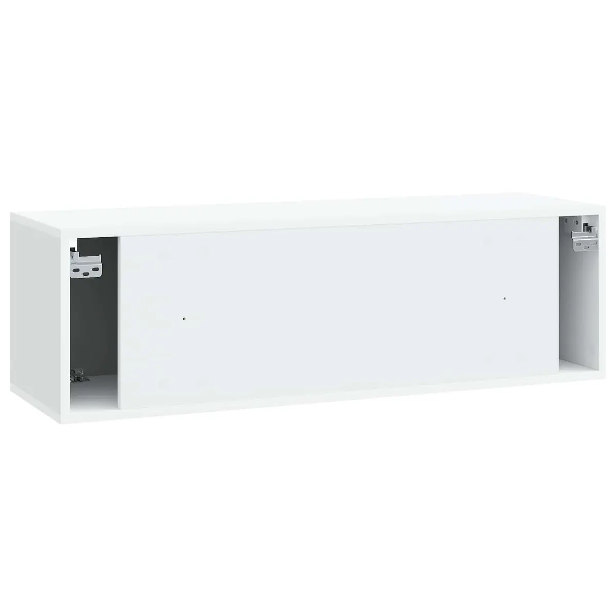 Wall-Mounted TV Cabinet Media Storage 98 x 30 cm White Engineered Wood