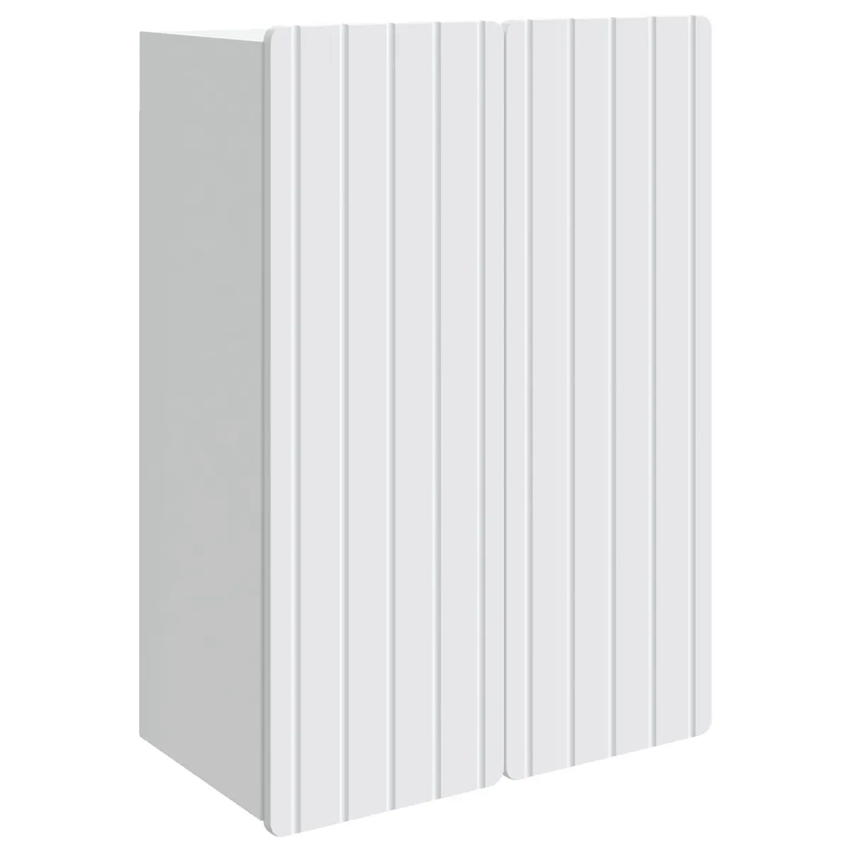 Wall-Mounted Storage Cabinet White Engineered Wood Living Room 66 x 34.5 x 92 cm
