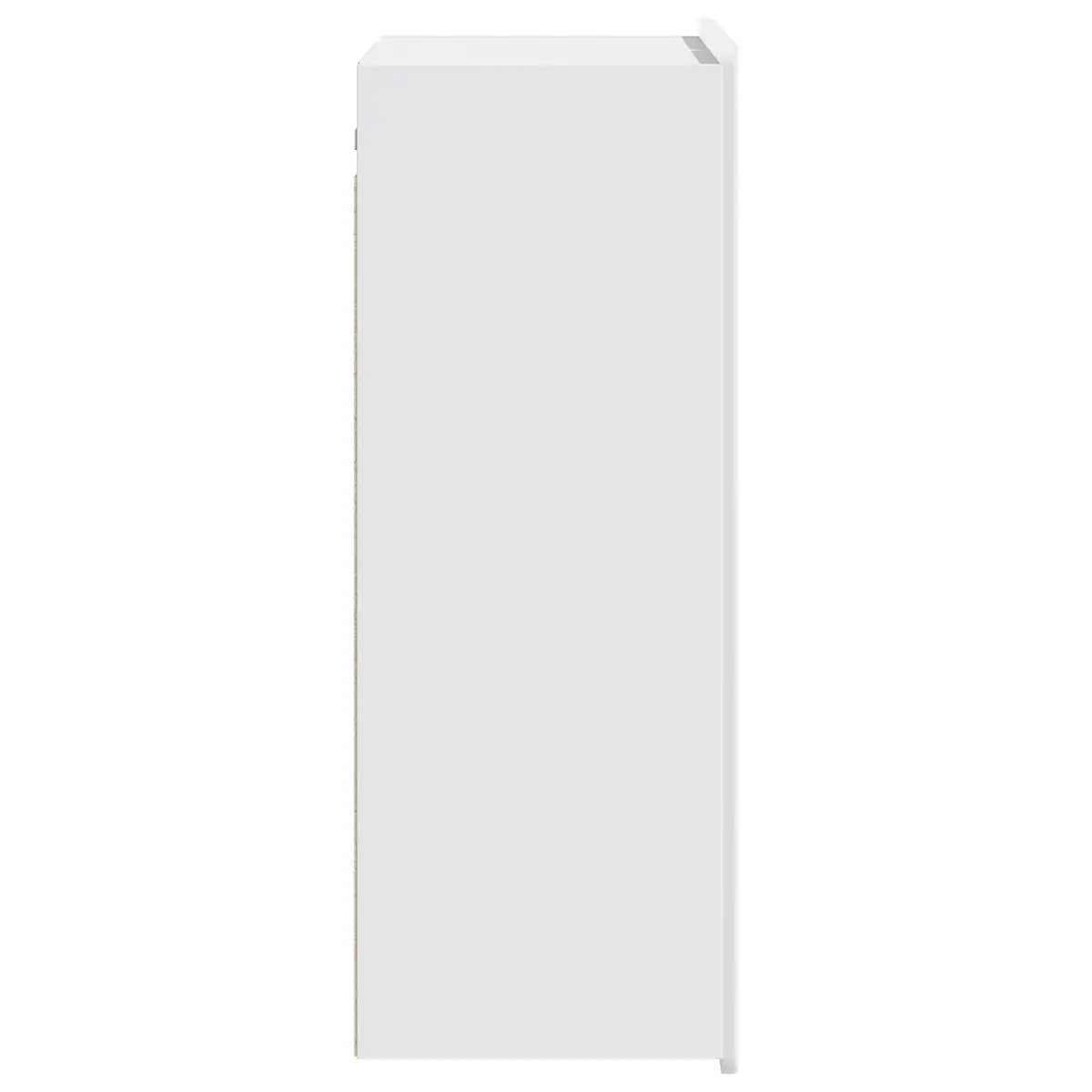 Wall-Mounted Storage Cabinet White Engineered Wood Living Room 66 x 34.5 x 92 cm