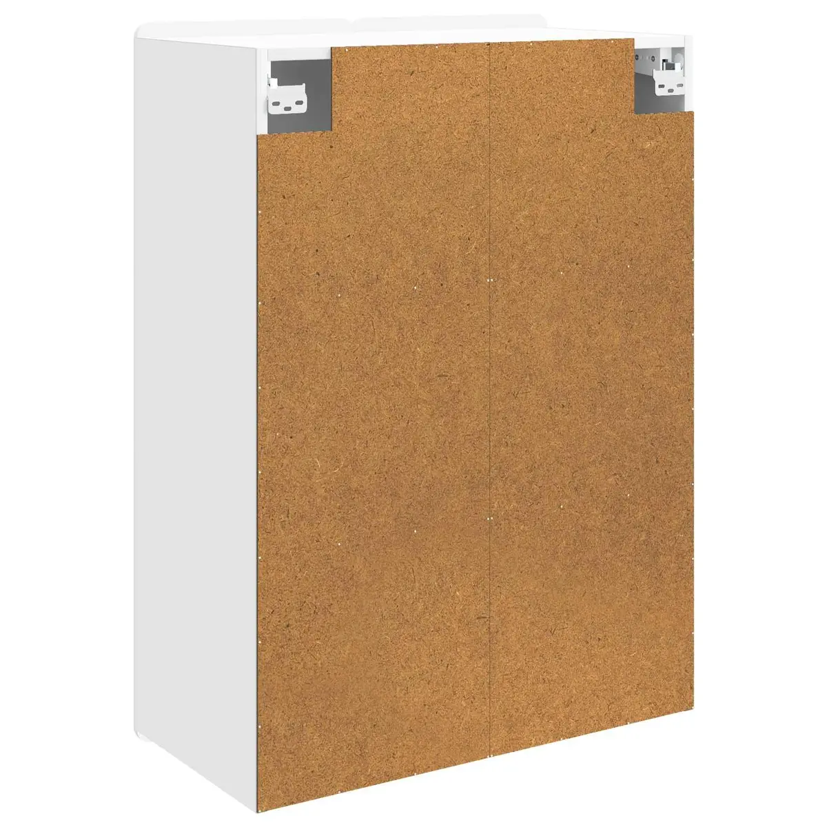 Wall-Mounted Storage Cabinet White Engineered Wood Living Room 66 x 34.5 x 92 cm