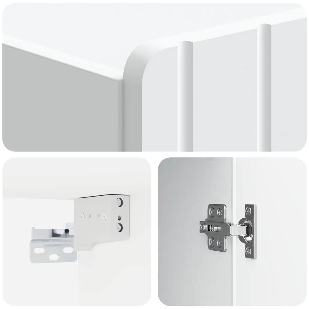 Wall-Mounted Storage Cabinet White 59 x 31 x 64 cm Engineered Wood Swing Door