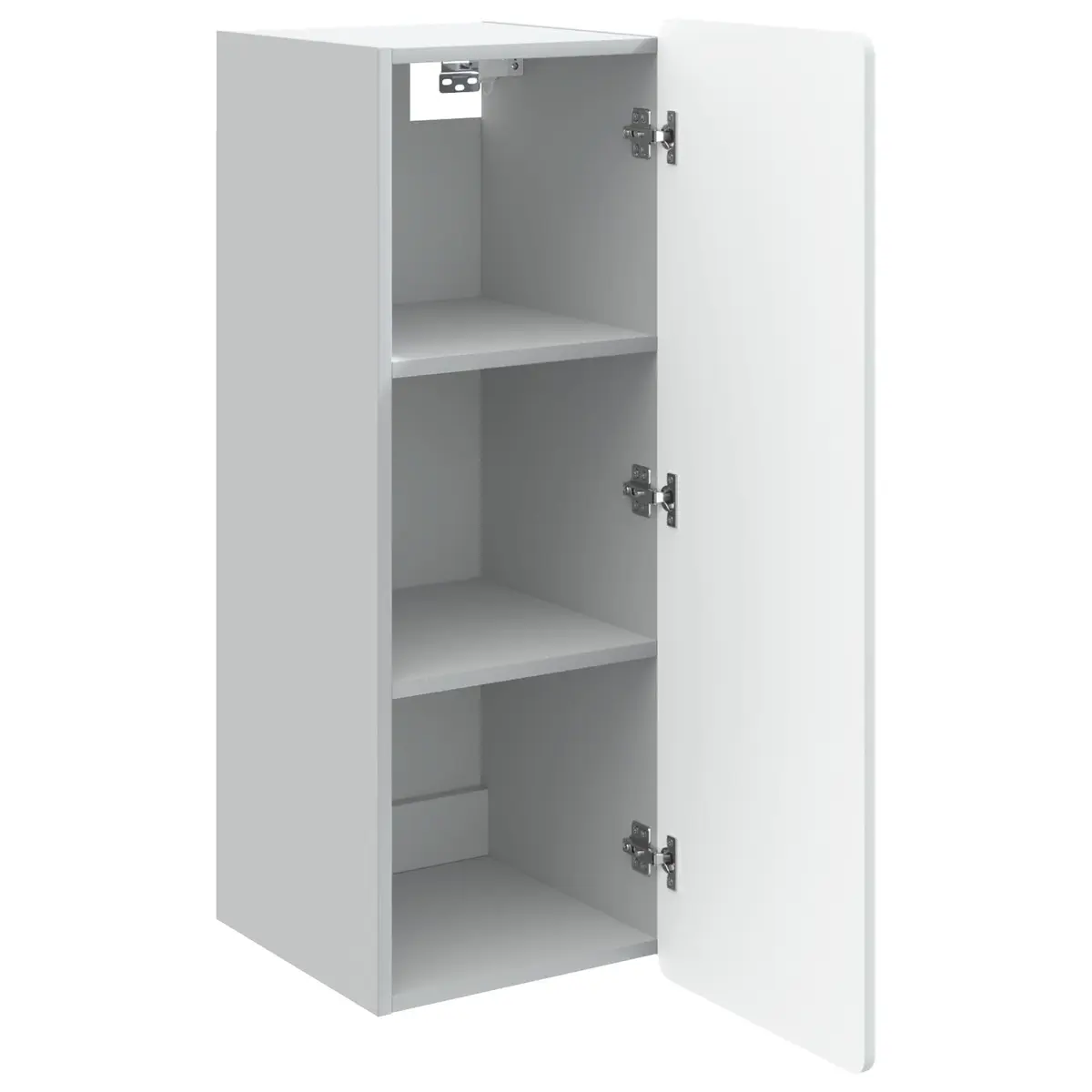 Wall-Mounted Storage Cabinet White 33 x 34.5 x 94 cm Engineered Wood Shelves