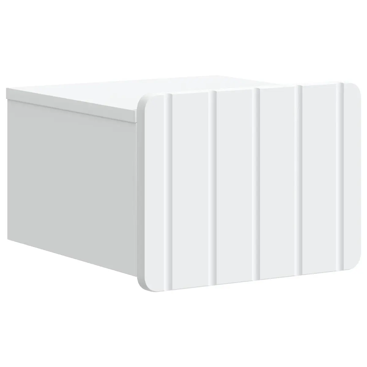 White Wall-Mounted Bedside Cabinet Drawer Storage Bedroom Nightstand Organiser