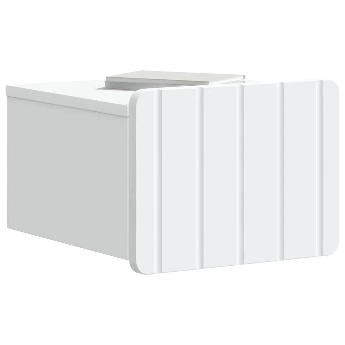 White Wall-Mounted Bedside Cabinet Drawer Storage Bedroom Nightstand Organiser