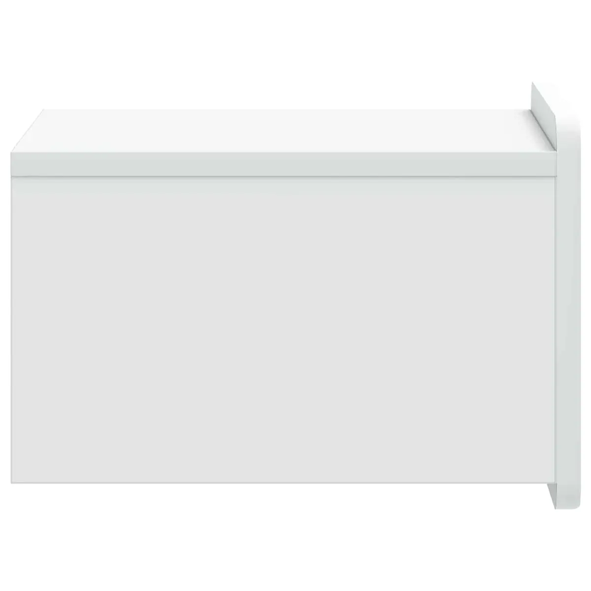White Wall-Mounted Bedside Cabinet Drawer Storage Bedroom Nightstand Organiser