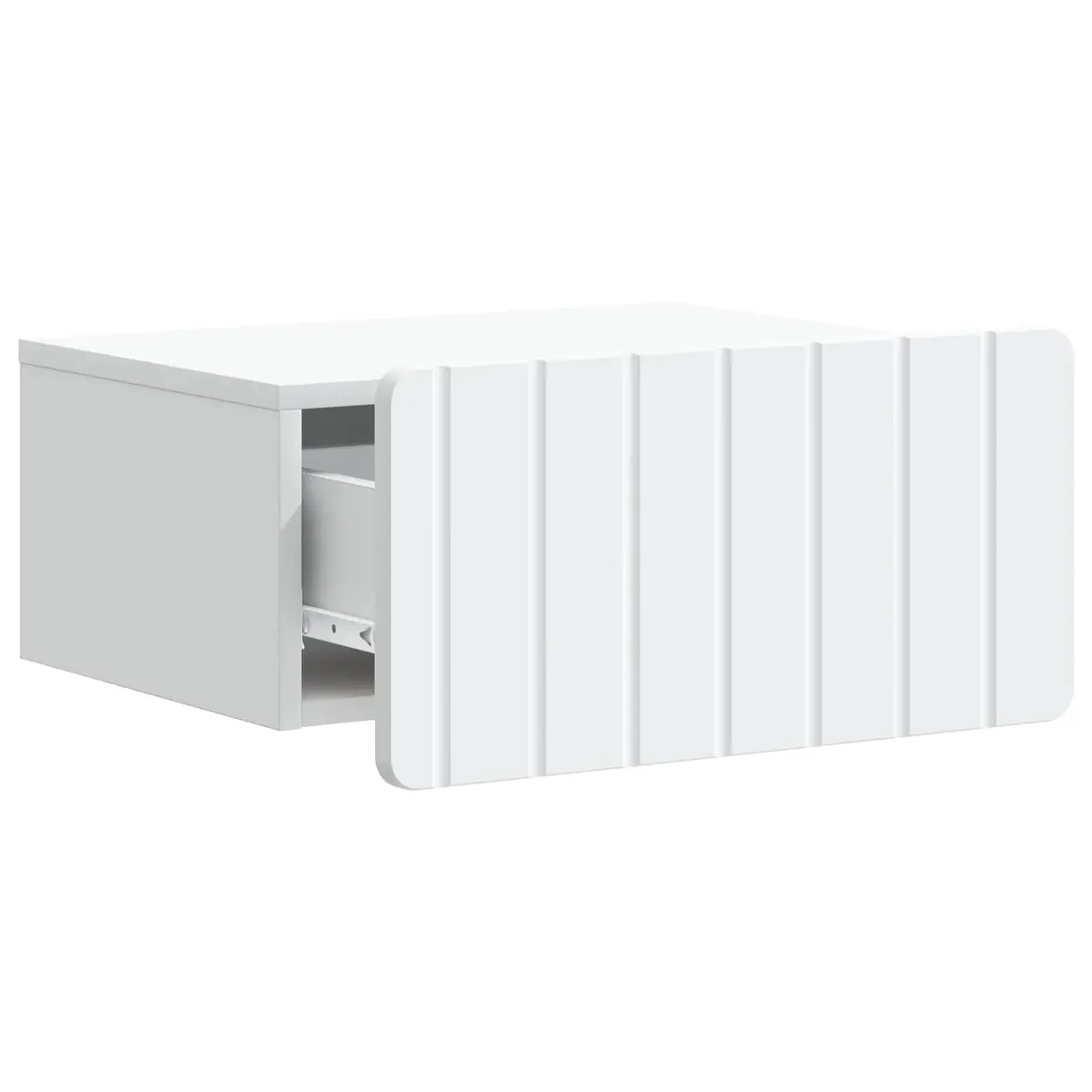 Wall-Mounted Bedside Cabinet Storage Unit White Bedroom Furniture Drawer