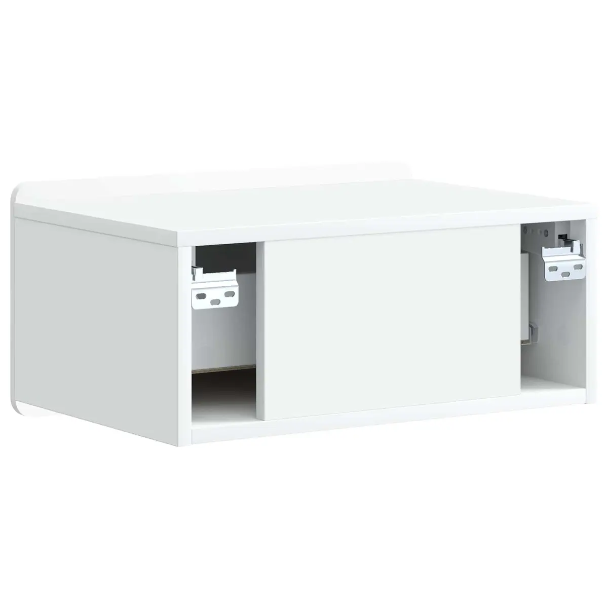 Wall-Mounted Bedside Cabinet Storage Unit White Bedroom Furniture Drawer