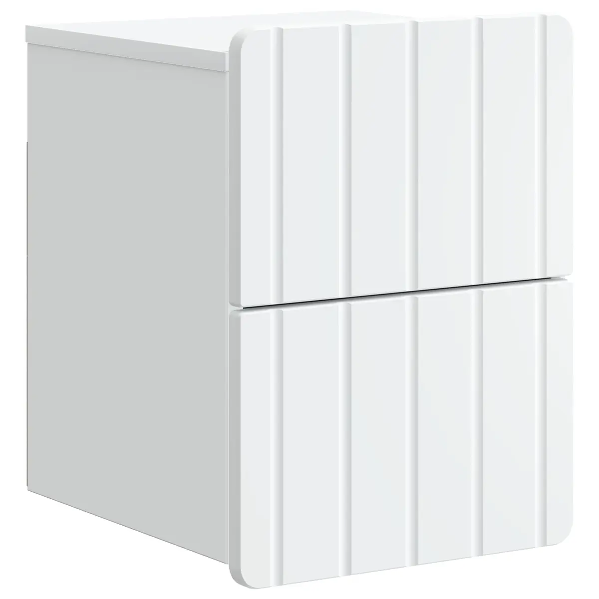 Wall-Mounted Bedside Cabinet Storage Organiser White Small Spaces