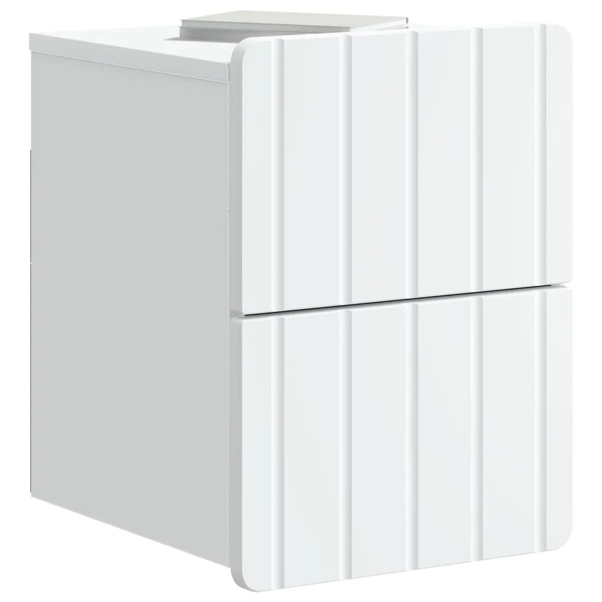 Wall-Mounted Bedside Cabinet Storage Organiser White Small Spaces