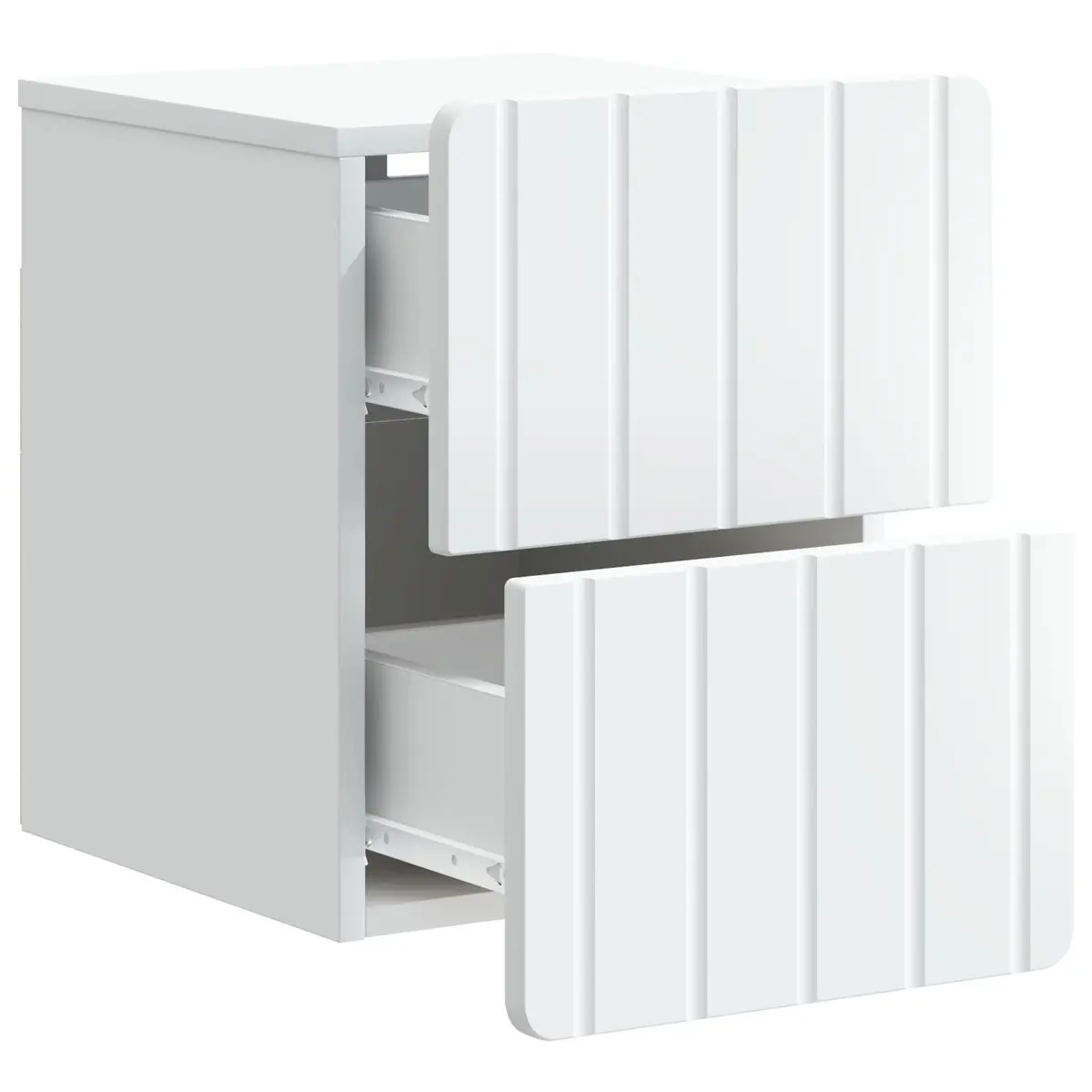 Wall-Mounted Bedside Cabinet Storage Organiser White Small Spaces