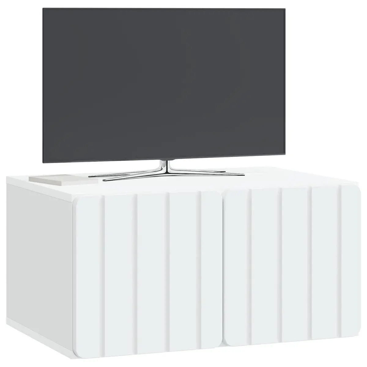 Wall-Mounted Storage Unit White 59.5x41x30cm for TV Entertainment