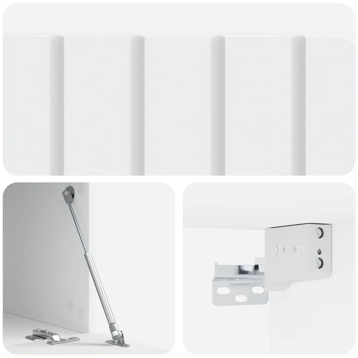 Wall-Mounted Storage Unit White 59.5x41x30cm for TV Entertainment