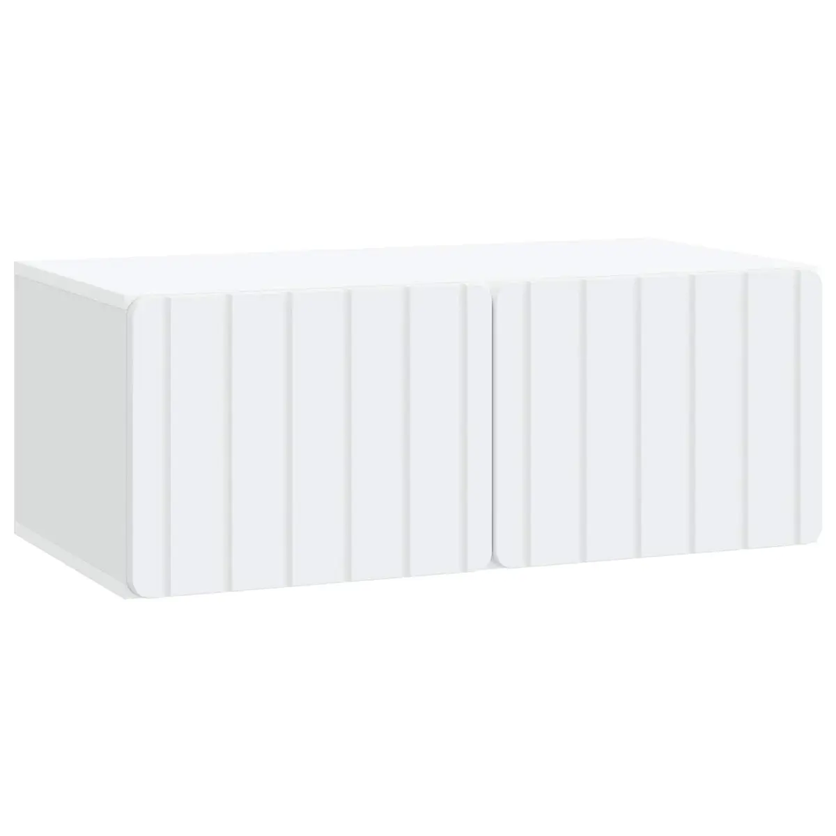 Wall-Mounted TV Cabinet 78.5 x 41 x 30 cm White Storage Unit Modern Design