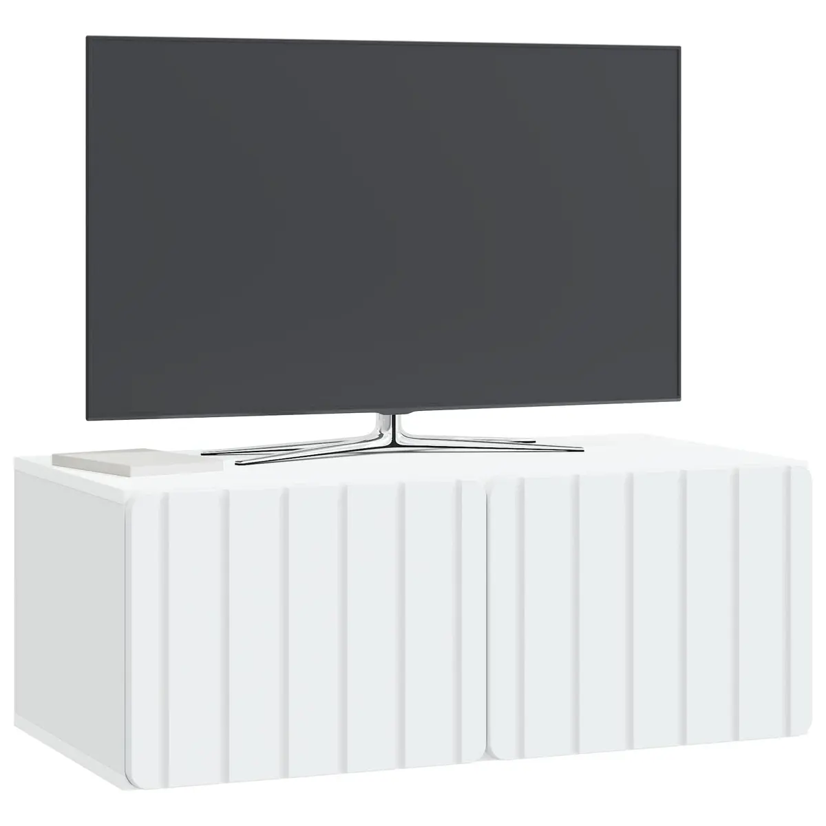 Wall-Mounted TV Cabinet 78.5 x 41 x 30 cm White Storage Unit Modern Design