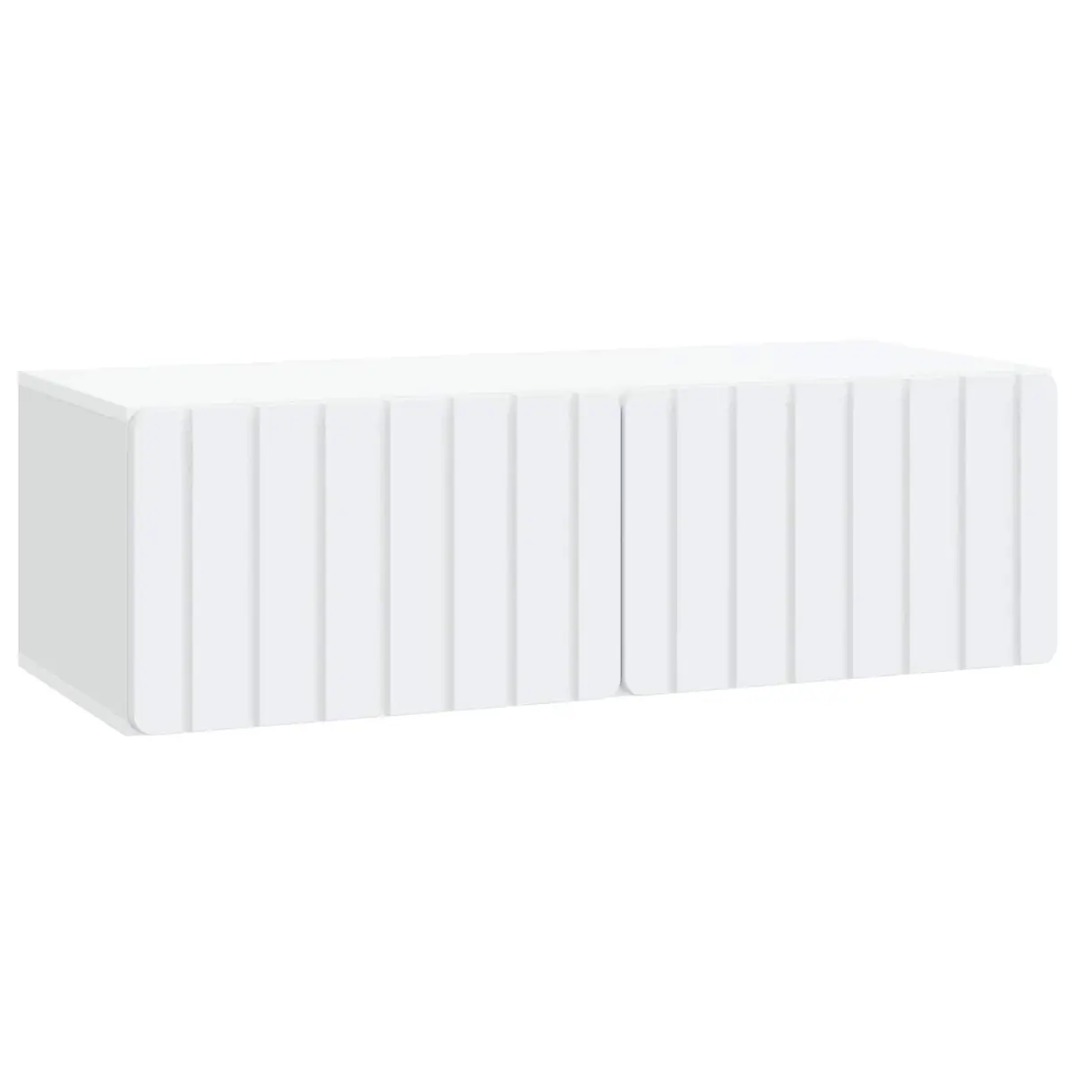 Wall-Mounted TV Cabinet Modern Storage Unit 98x41x30cm White