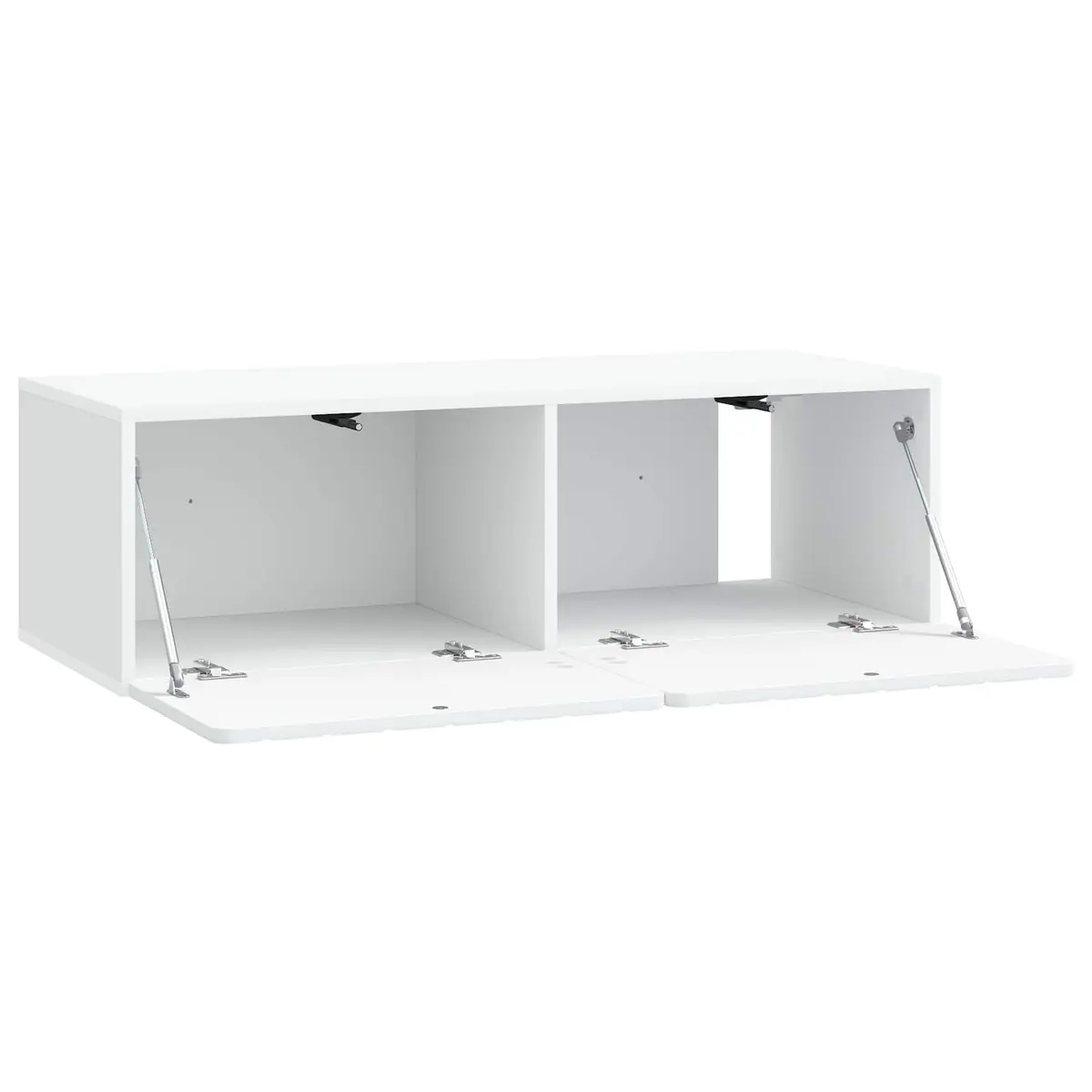 Wall-Mounted TV Cabinet Modern Storage Unit 98x41x30cm White
